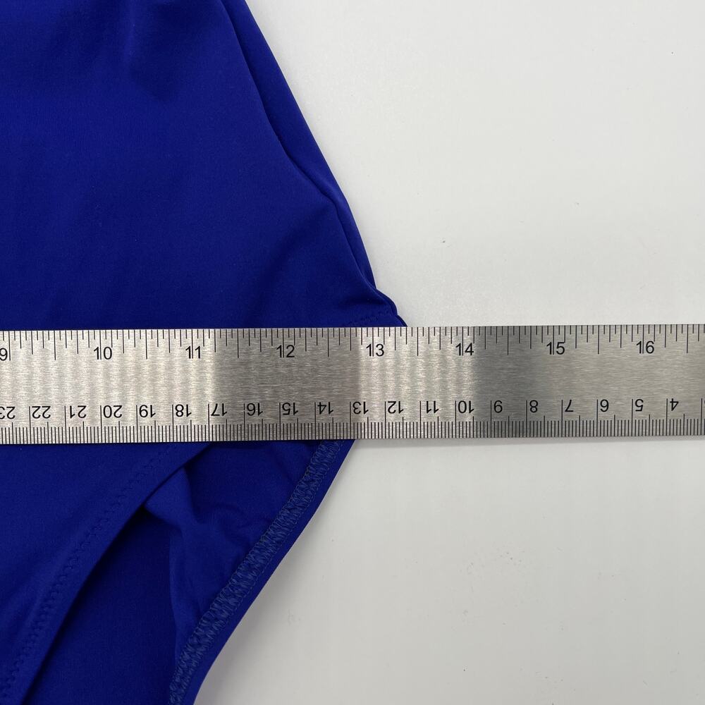 VINTAGE GOTTEX One Piece Swimsuit Womens 8 Blue Twist Front Adjustable Strap NEW - Picture 13 of 14